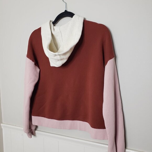 MADEWELL MWL Airyterry Hoodie Sweatshirt in Colorblock - Picture 6 of 8